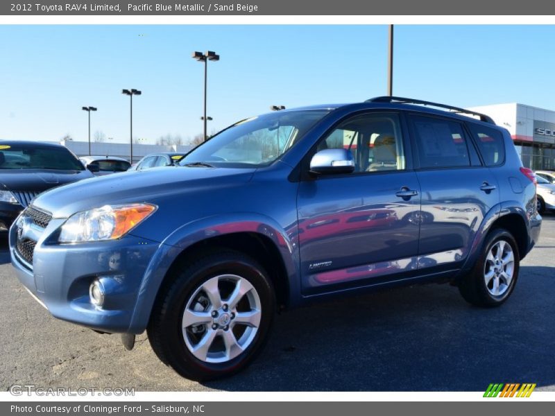 Pacific Blue Metallic / Sand Beige 2012 Toyota RAV4 Limited