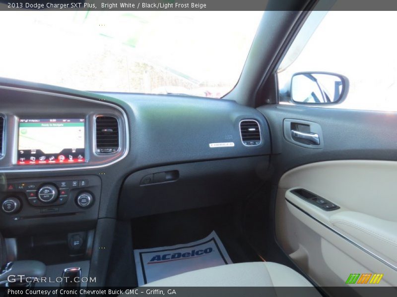 Bright White / Black/Light Frost Beige 2013 Dodge Charger SXT Plus