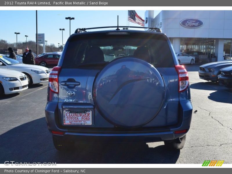 Pacific Blue Metallic / Sand Beige 2012 Toyota RAV4 Limited