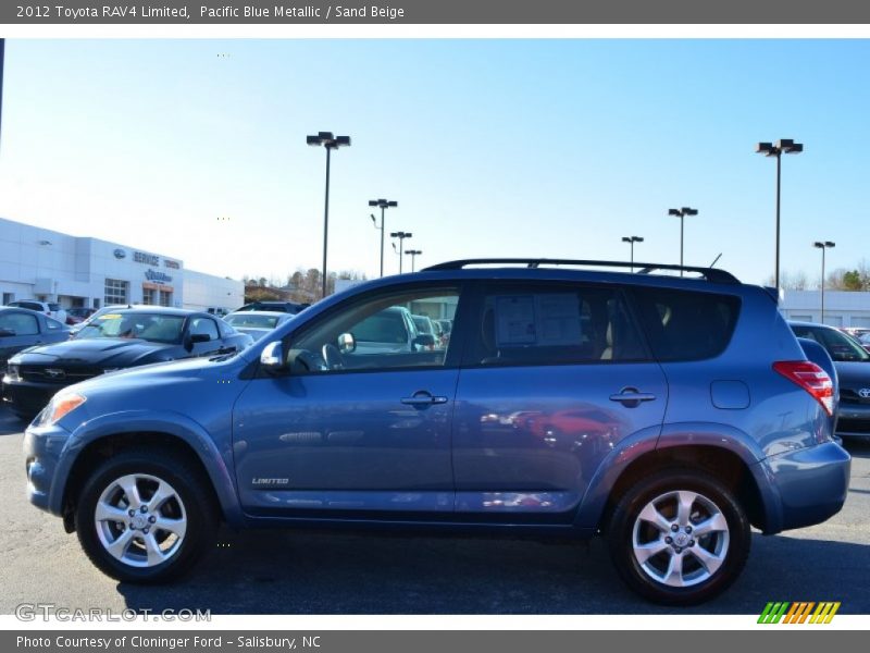 Pacific Blue Metallic / Sand Beige 2012 Toyota RAV4 Limited