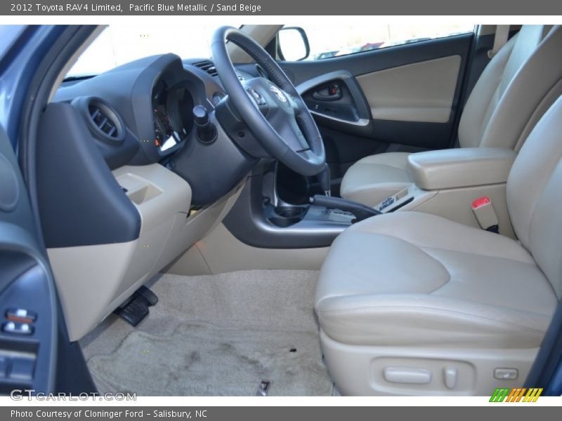 Pacific Blue Metallic / Sand Beige 2012 Toyota RAV4 Limited