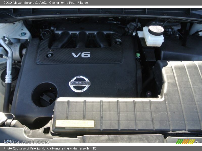Glacier White Pearl / Beige 2010 Nissan Murano SL AWD
