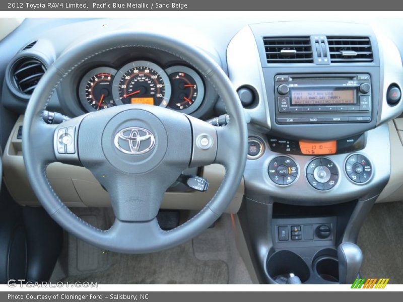 Pacific Blue Metallic / Sand Beige 2012 Toyota RAV4 Limited