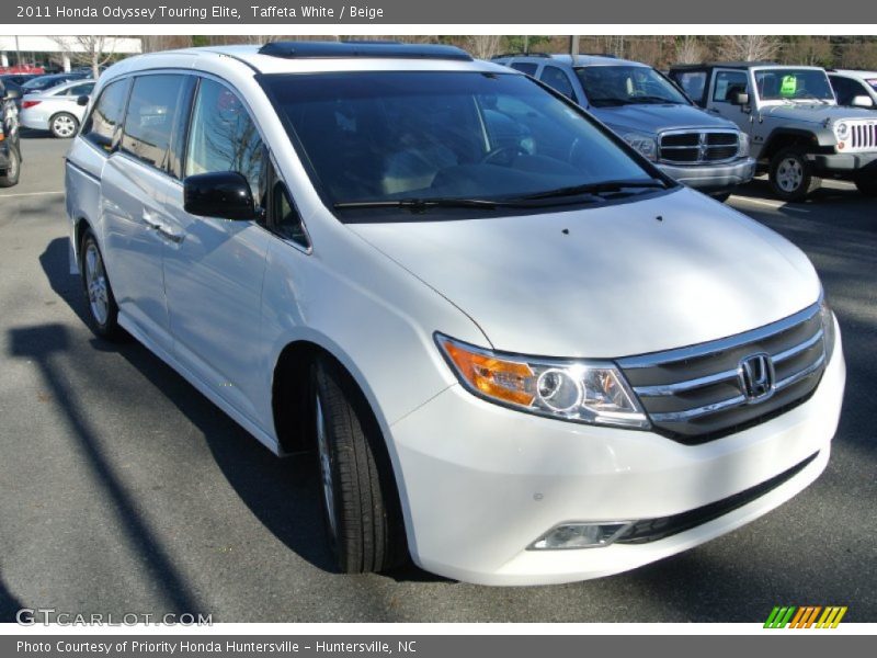 Taffeta White / Beige 2011 Honda Odyssey Touring Elite