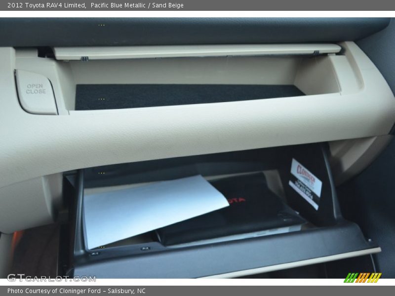 Pacific Blue Metallic / Sand Beige 2012 Toyota RAV4 Limited