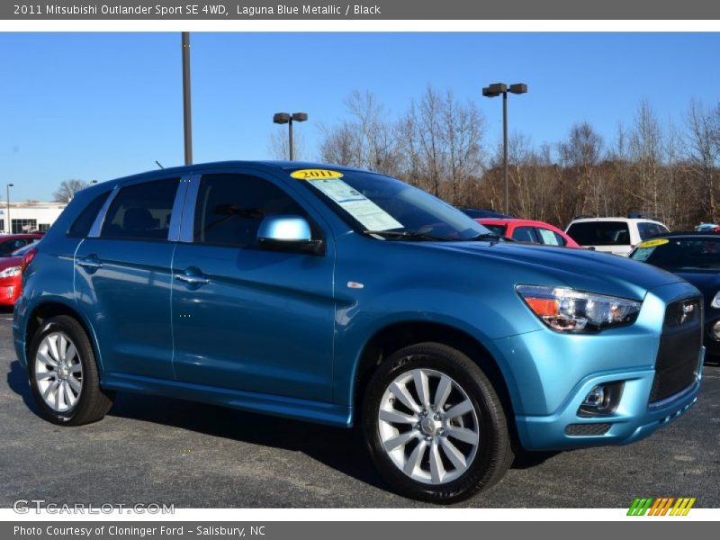 Laguna Blue Metallic / Black 2011 Mitsubishi Outlander Sport SE 4WD