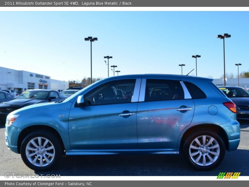 Laguna Blue Metallic / Black 2011 Mitsubishi Outlander Sport SE 4WD