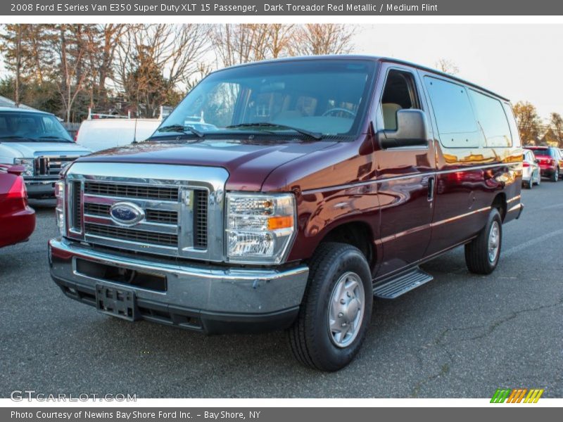 Dark Toreador Red Metallic / Medium Flint 2008 Ford E Series Van E350 Super Duty XLT 15 Passenger
