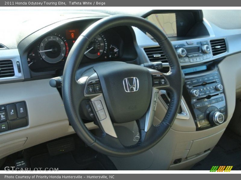 Taffeta White / Beige 2011 Honda Odyssey Touring Elite