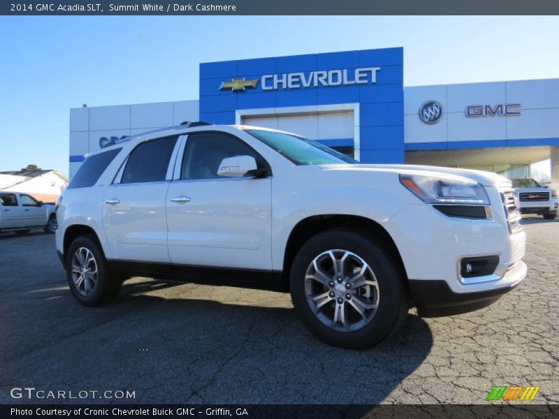 Summit White / Dark Cashmere 2014 GMC Acadia SLT