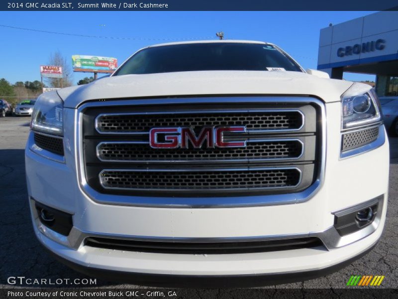 Summit White / Dark Cashmere 2014 GMC Acadia SLT