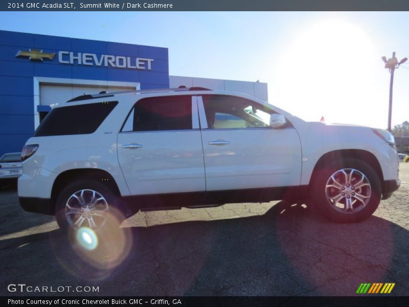 Summit White / Dark Cashmere 2014 GMC Acadia SLT