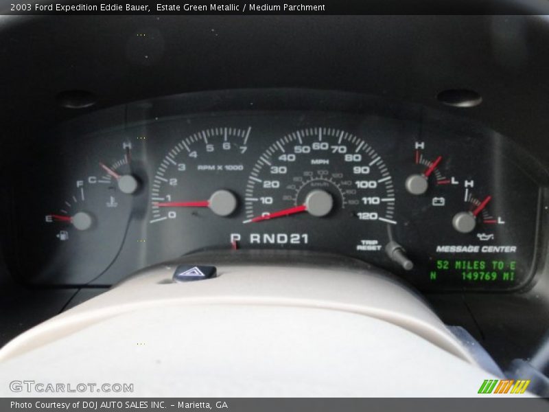 Estate Green Metallic / Medium Parchment 2003 Ford Expedition Eddie Bauer