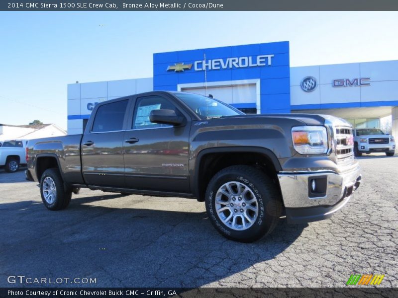 Bronze Alloy Metallic / Cocoa/Dune 2014 GMC Sierra 1500 SLE Crew Cab
