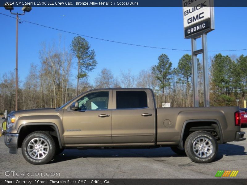 Bronze Alloy Metallic / Cocoa/Dune 2014 GMC Sierra 1500 SLE Crew Cab