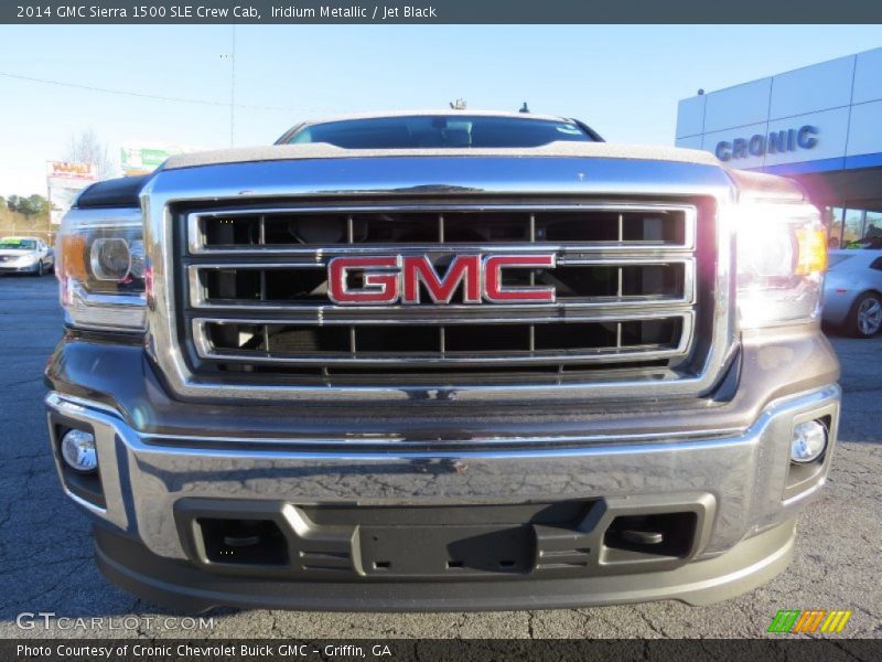 Iridium Metallic / Jet Black 2014 GMC Sierra 1500 SLE Crew Cab