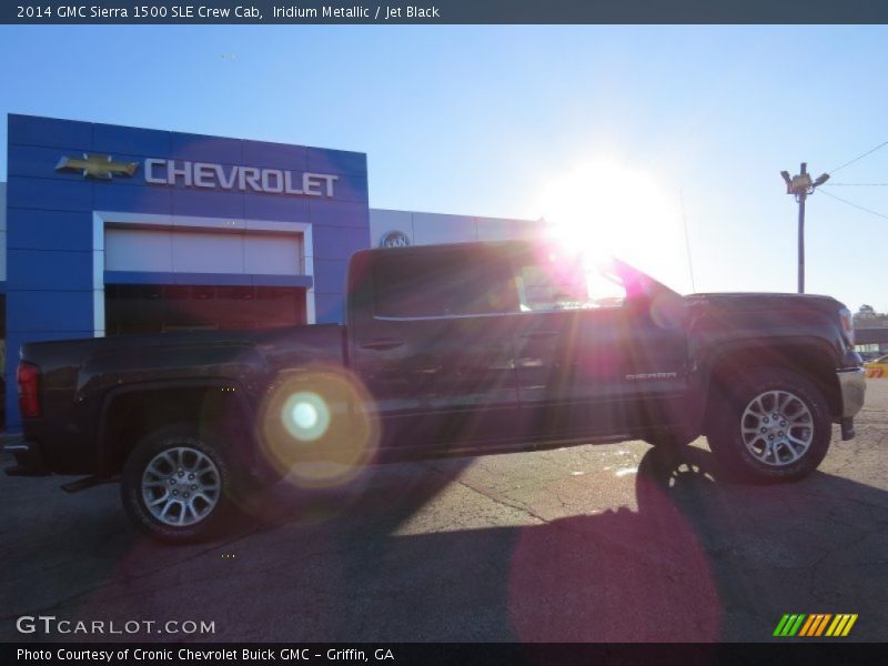 Iridium Metallic / Jet Black 2014 GMC Sierra 1500 SLE Crew Cab