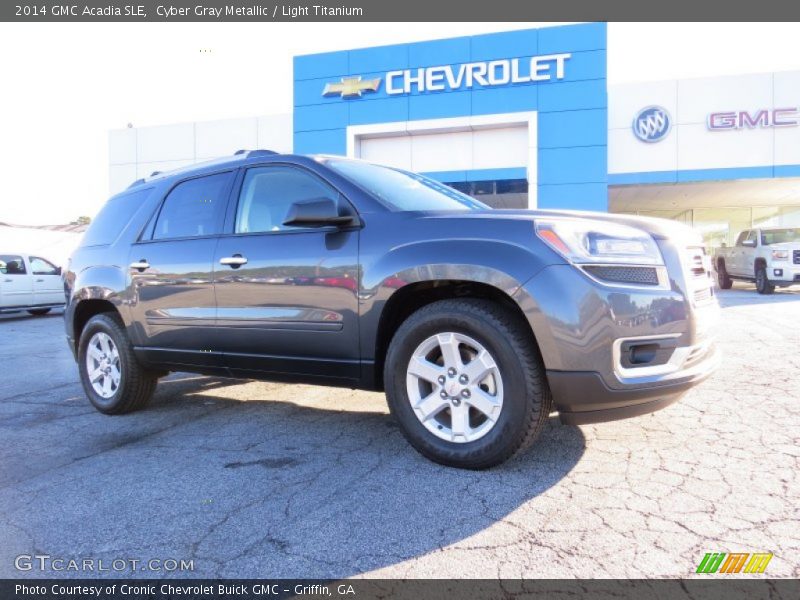 Cyber Gray Metallic / Light Titanium 2014 GMC Acadia SLE