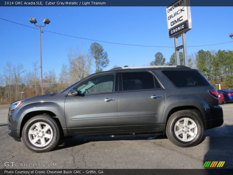 Cyber Gray Metallic / Light Titanium 2014 GMC Acadia SLE