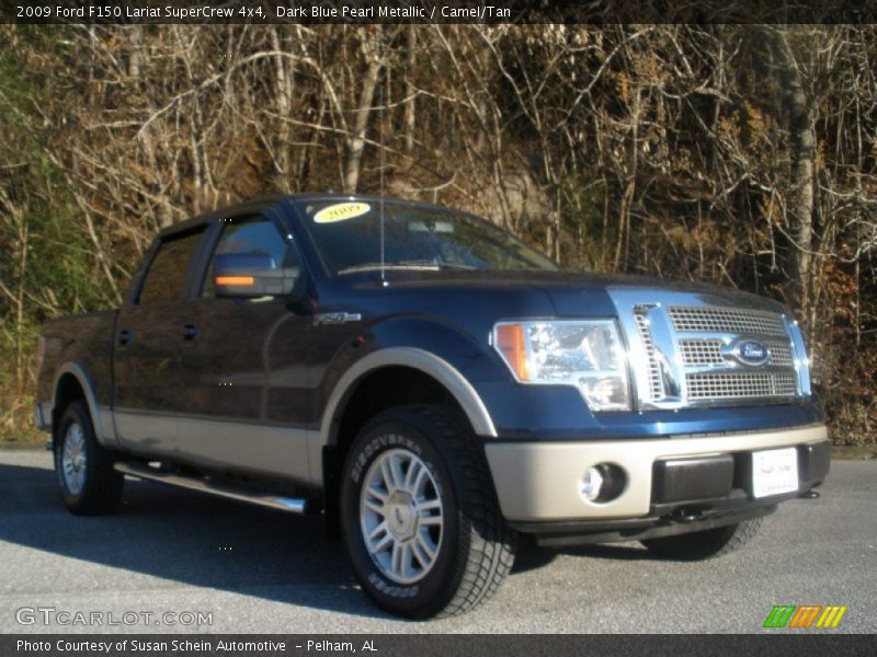 Dark Blue Pearl Metallic / Camel/Tan 2009 Ford F150 Lariat SuperCrew 4x4