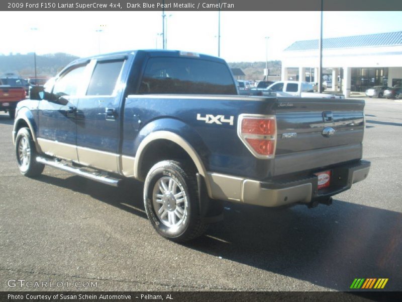 Dark Blue Pearl Metallic / Camel/Tan 2009 Ford F150 Lariat SuperCrew 4x4