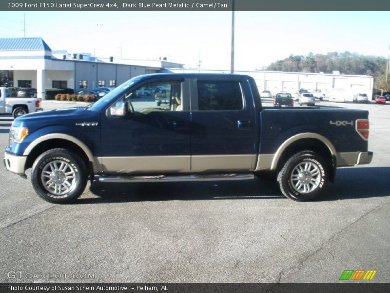 Dark Blue Pearl Metallic / Camel/Tan 2009 Ford F150 Lariat SuperCrew 4x4