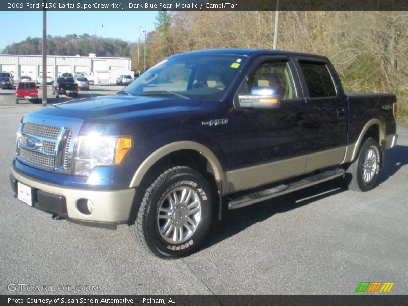 Dark Blue Pearl Metallic / Camel/Tan 2009 Ford F150 Lariat SuperCrew 4x4