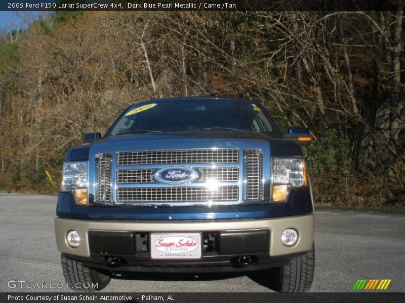 Dark Blue Pearl Metallic / Camel/Tan 2009 Ford F150 Lariat SuperCrew 4x4