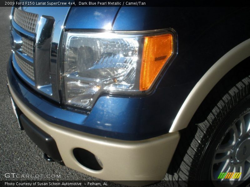 Dark Blue Pearl Metallic / Camel/Tan 2009 Ford F150 Lariat SuperCrew 4x4