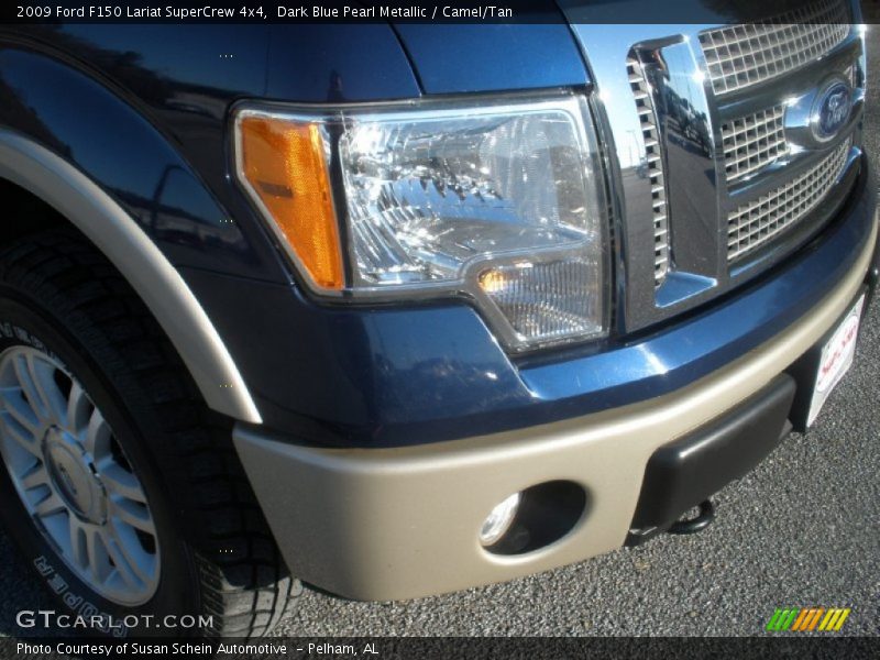 Dark Blue Pearl Metallic / Camel/Tan 2009 Ford F150 Lariat SuperCrew 4x4