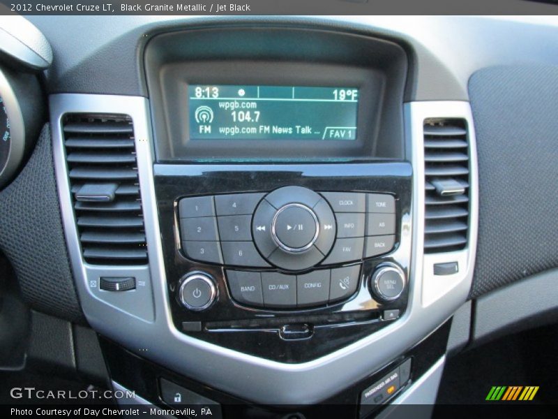 Black Granite Metallic / Jet Black 2012 Chevrolet Cruze LT