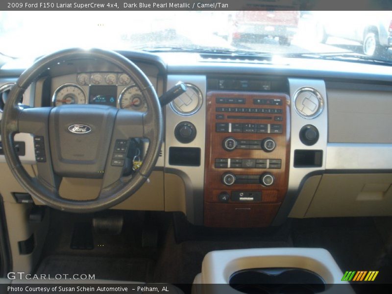 Dark Blue Pearl Metallic / Camel/Tan 2009 Ford F150 Lariat SuperCrew 4x4