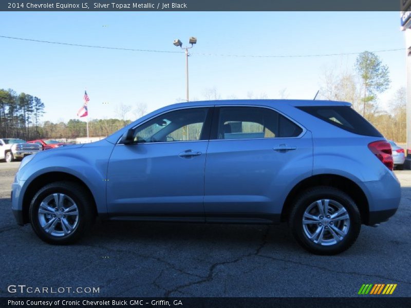 Silver Topaz Metallic / Jet Black 2014 Chevrolet Equinox LS