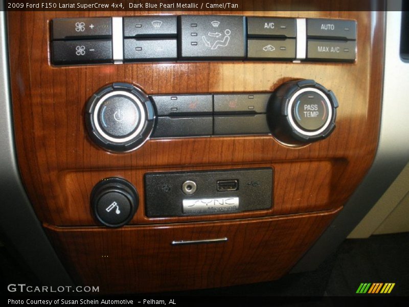 Dark Blue Pearl Metallic / Camel/Tan 2009 Ford F150 Lariat SuperCrew 4x4