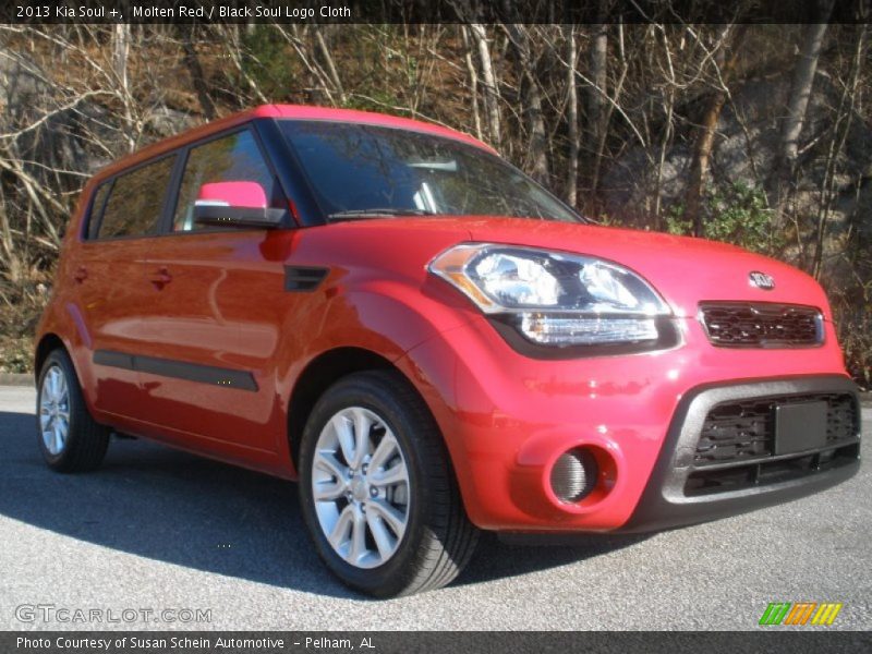 Molten Red / Black Soul Logo Cloth 2013 Kia Soul +