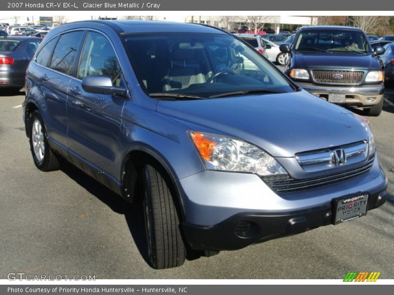Glacier Blue Metallic / Gray 2007 Honda CR-V EX-L