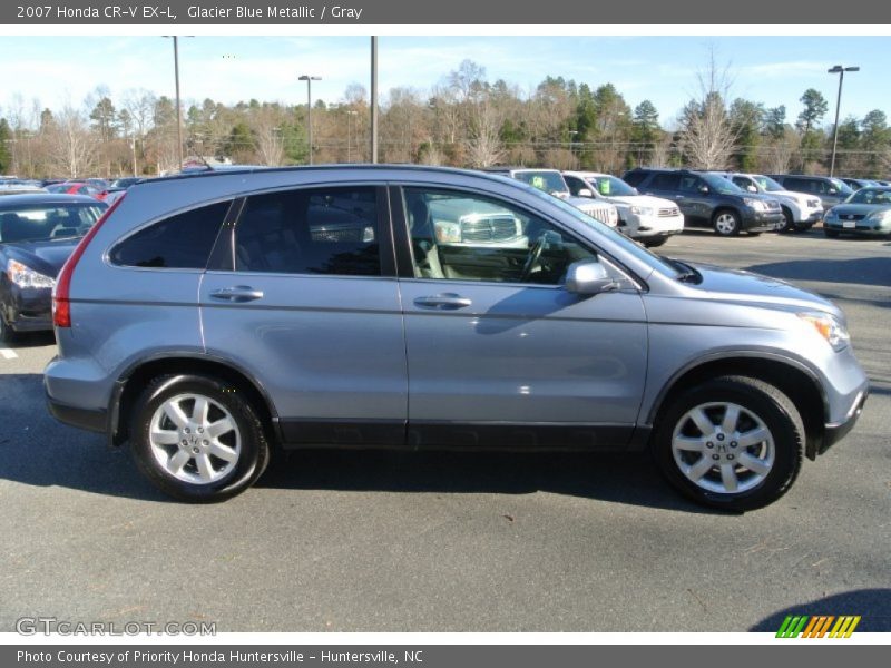 Glacier Blue Metallic / Gray 2007 Honda CR-V EX-L