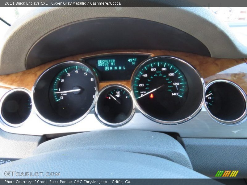 Cyber Gray Metallic / Cashmere/Cocoa 2011 Buick Enclave CXL