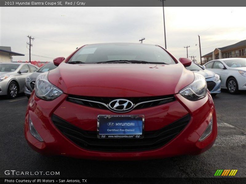 Red / Gray 2013 Hyundai Elantra Coupe SE