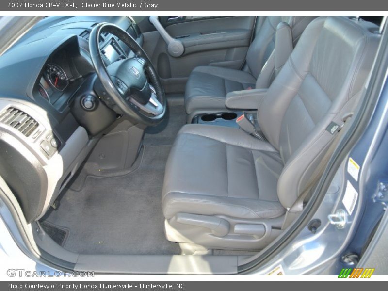 Glacier Blue Metallic / Gray 2007 Honda CR-V EX-L