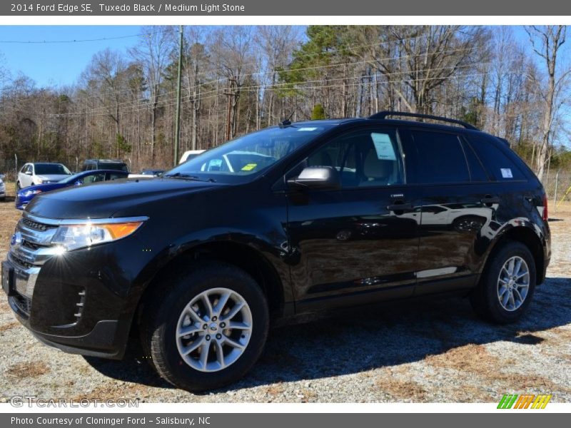 Tuxedo Black / Medium Light Stone 2014 Ford Edge SE