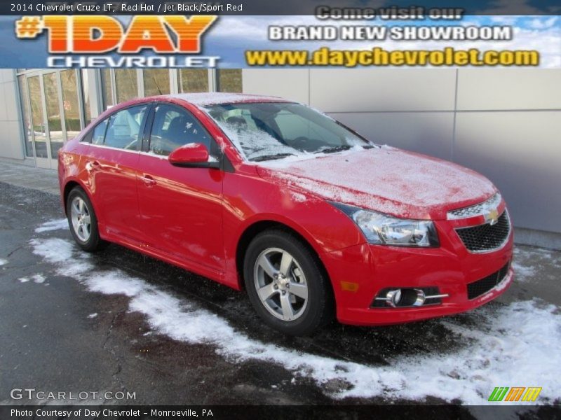 Red Hot / Jet Black/Sport Red 2014 Chevrolet Cruze LT
