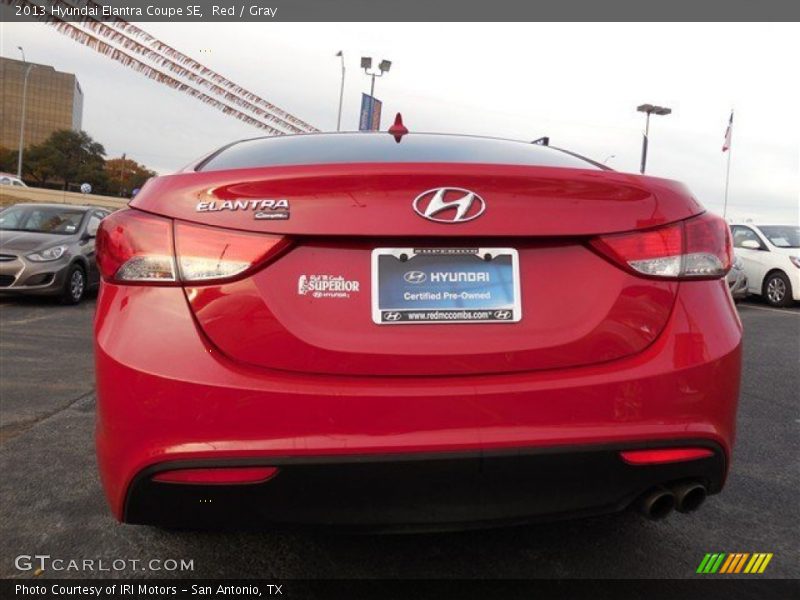 Red / Gray 2013 Hyundai Elantra Coupe SE