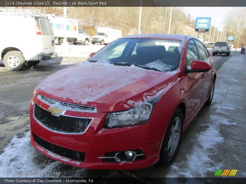 Red Hot / Jet Black/Sport Red 2014 Chevrolet Cruze LT