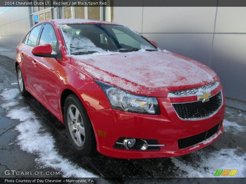 Red Hot / Jet Black/Sport Red 2014 Chevrolet Cruze LT
