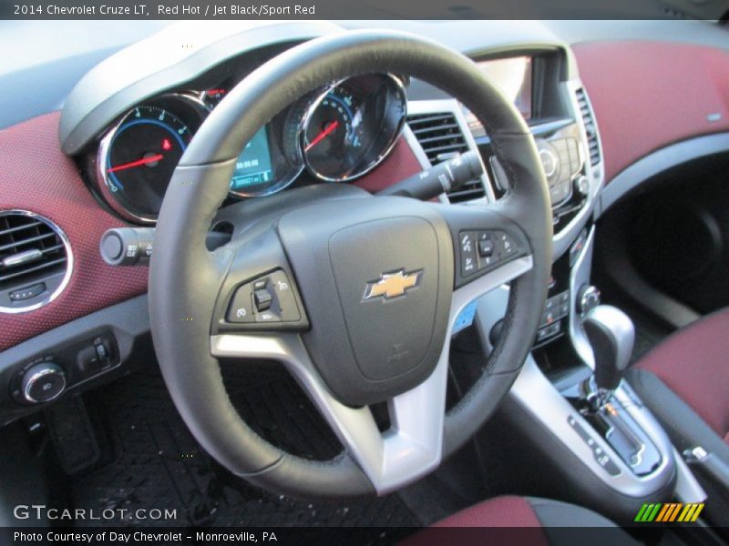 Red Hot / Jet Black/Sport Red 2014 Chevrolet Cruze LT