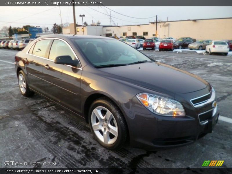 Taupe Gray Metallic / Titanium 2012 Chevrolet Malibu LS