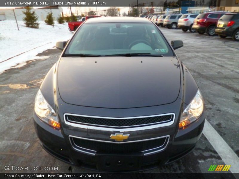 Taupe Gray Metallic / Titanium 2012 Chevrolet Malibu LS