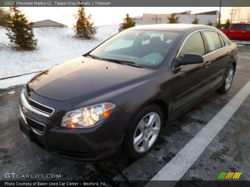 Taupe Gray Metallic / Titanium 2012 Chevrolet Malibu LS