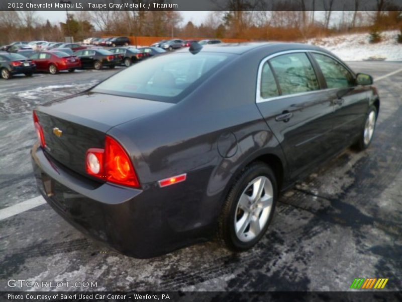 Taupe Gray Metallic / Titanium 2012 Chevrolet Malibu LS
